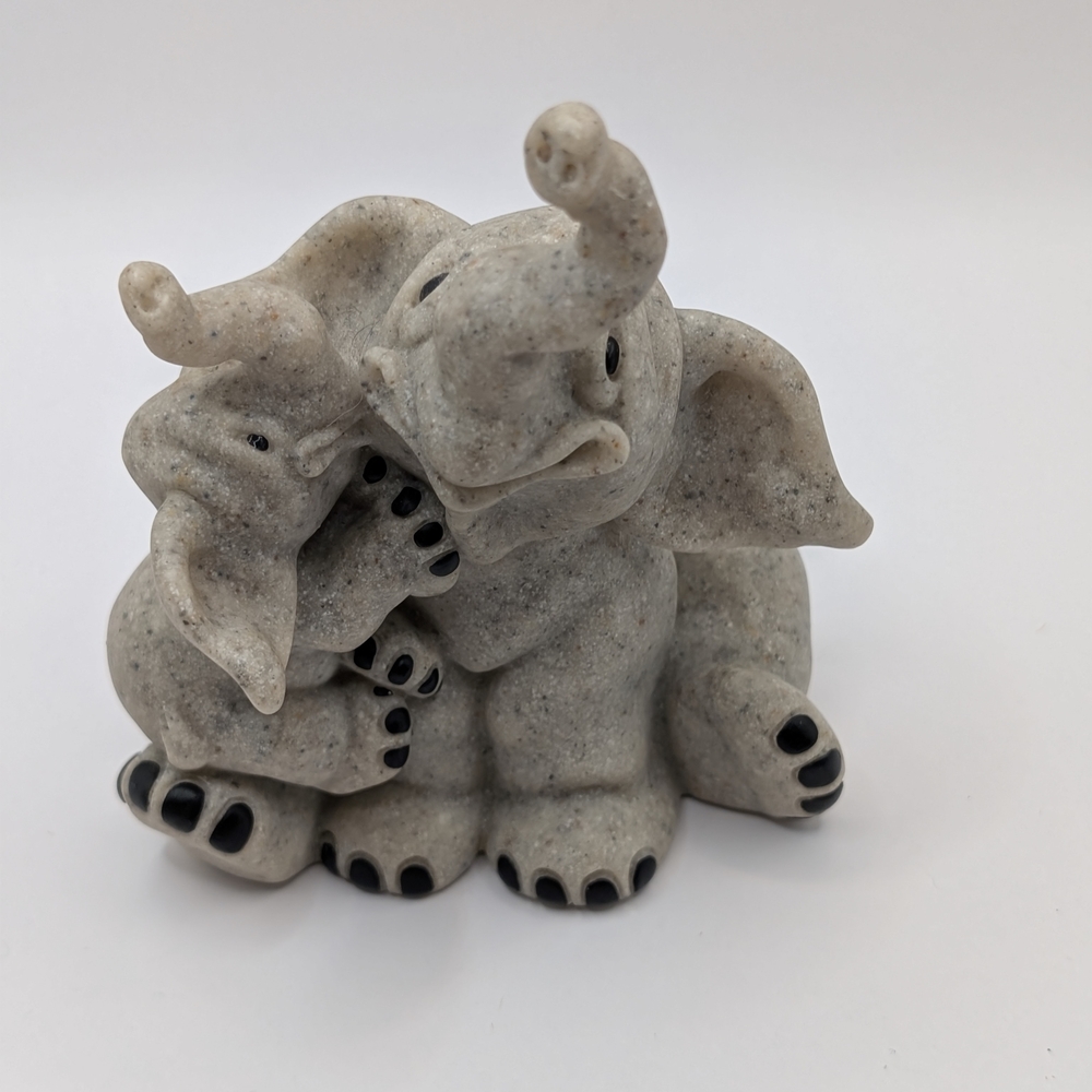 Elegant Stone Elephant Sculpture